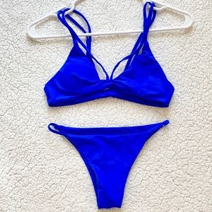 Zaful Blue Strappy Bikini